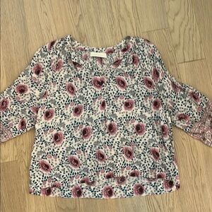 Natalie Martin Floral Print Women's Top - Pink and White